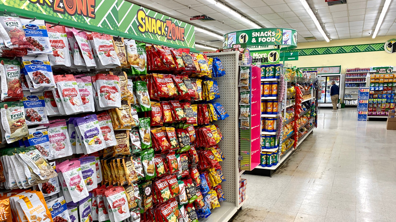 Dollar Tree snack aisle