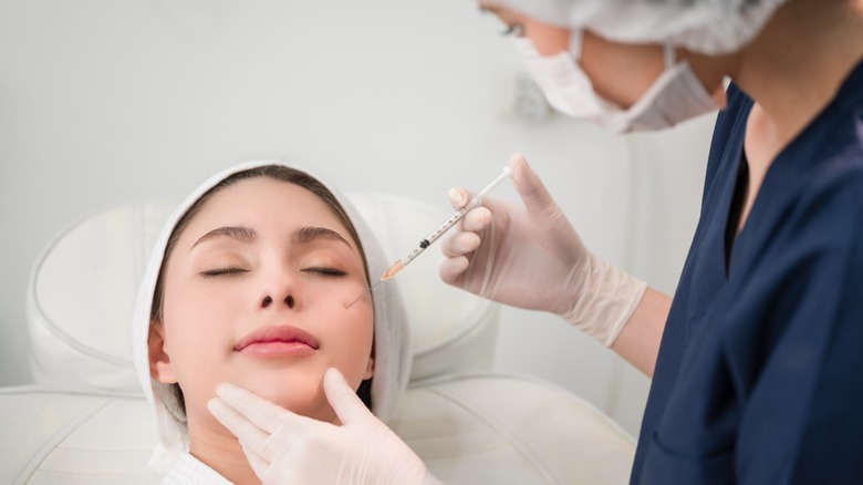 woman getting fillers 