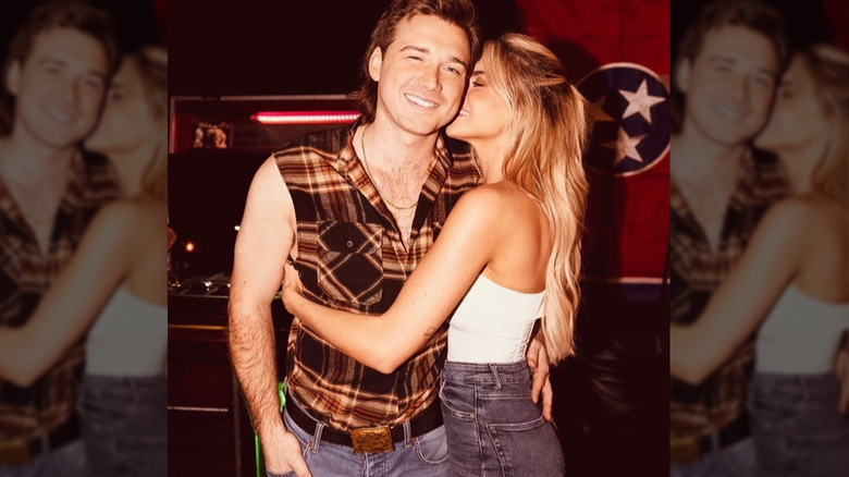 Paige Lorenze and Morgan Wallen pose together