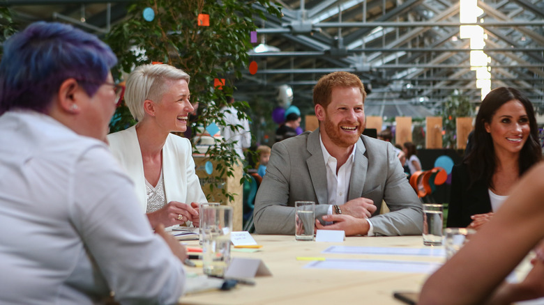 Prince Harry and Meghan Markle at an event