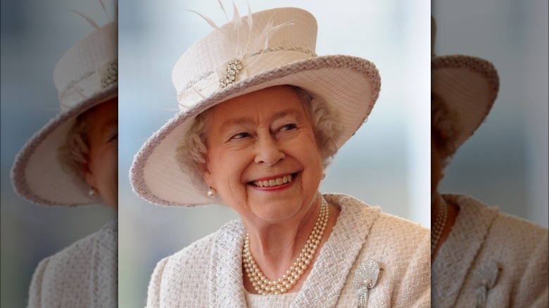 Queen Elizabeth II smiling