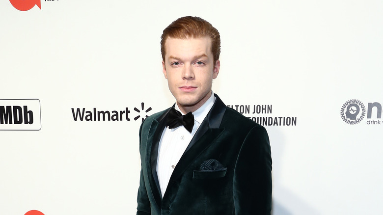 Cameron Monaghan posing for press