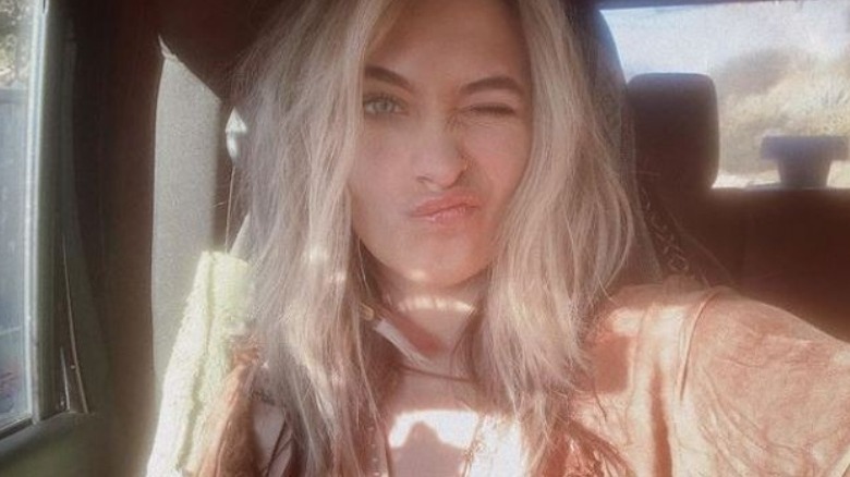 Paris Jackson making silly face