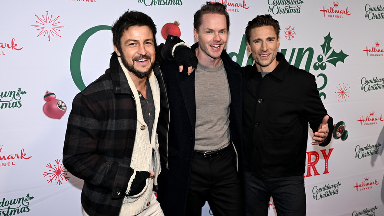 (L-R) Tyler Hynes, Paul Campbell and Andrew Walker attend a Hallmark Channel 2024 Countdown To Christmas event