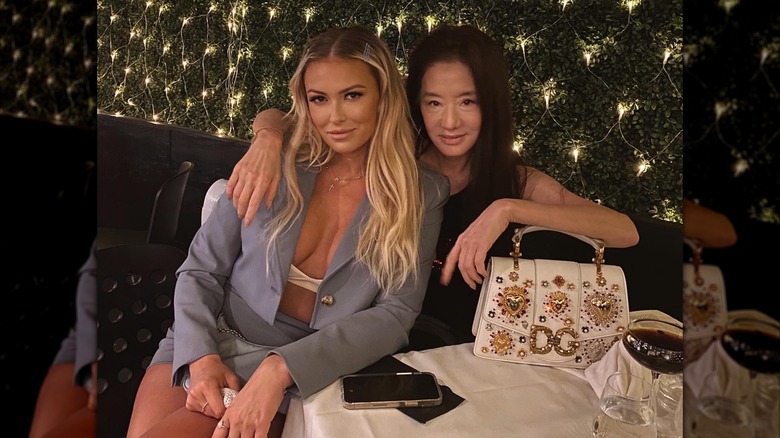 Paulina at dinner with Vera Wang