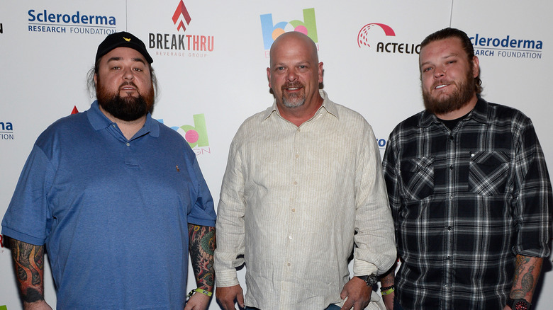 Chumlee, Rick Harrison, and Corey Harrison from "Pawn Stars"