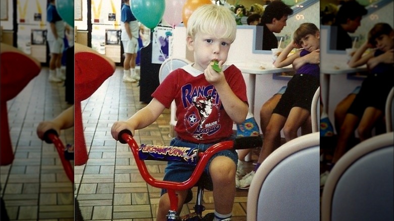 Young Scott Hoying at a McDonald's birthday party