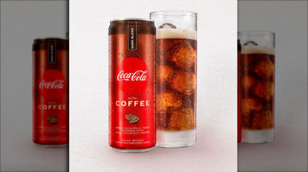 Coffee infused Coca-Cola poured out