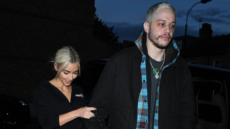 Pete Davidson Kim Kardashian walking