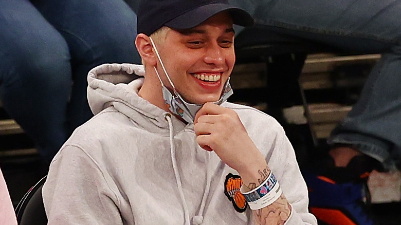 Pete Davidson laughing