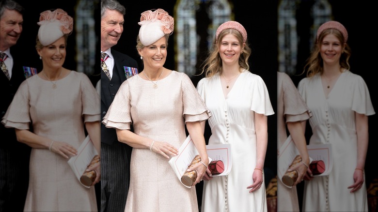 Sophie, Duchess of Edinburgh, smiles with Lady Louise