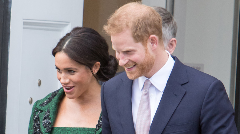 Meghan Markle and Prince Harry smiling