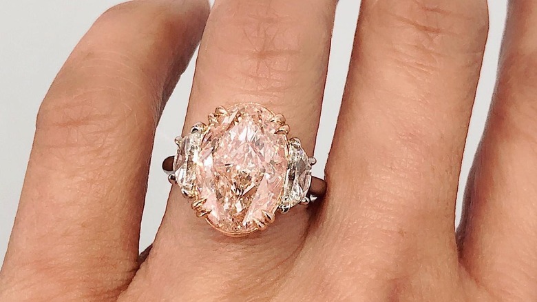 Pink diamond engagement ring 