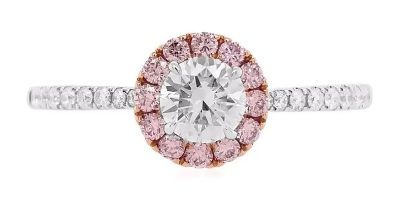 Pink diamond engagement ring 