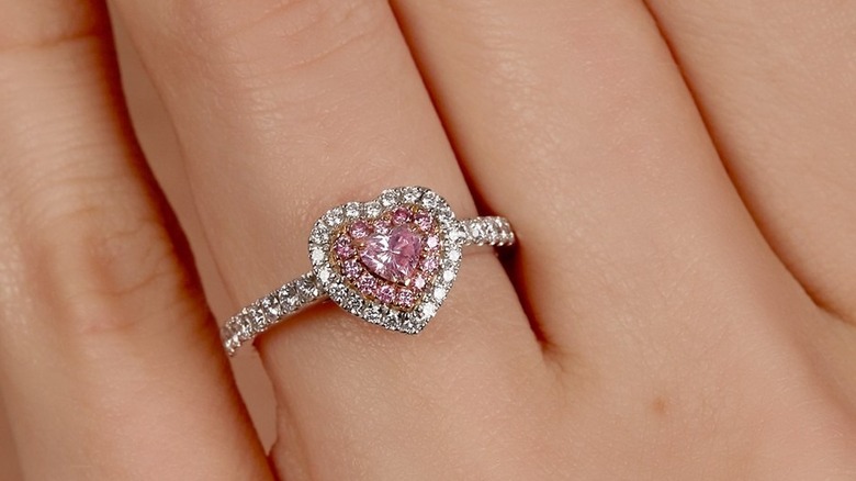 Pink diamond engagement ring 