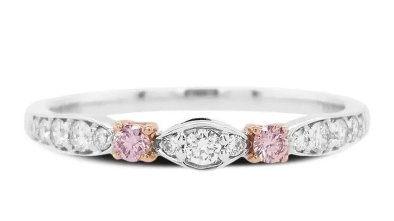 Pink diamond engagement ring 