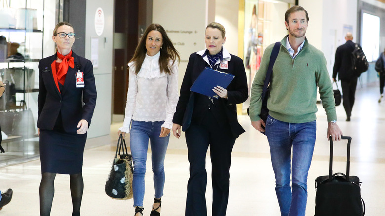 Pippa Middleton and James Matthews at airport