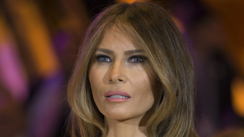 A close up of Melania Trump