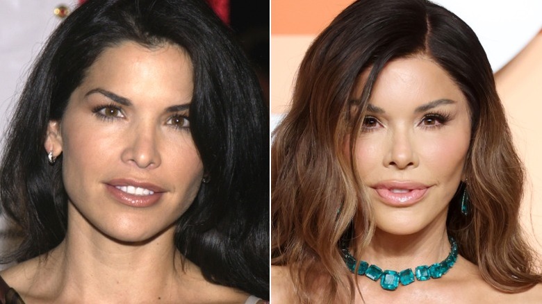 Split image of a younger Lauren Sanchez and current Lauren Sanchez