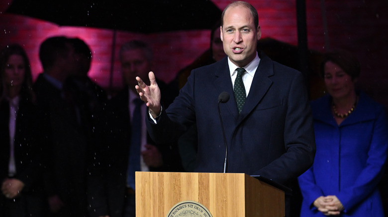 Prince William speaking at the Earthshot Prize ceremony