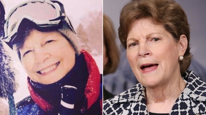 Jeanne Shaheen without and with makeup