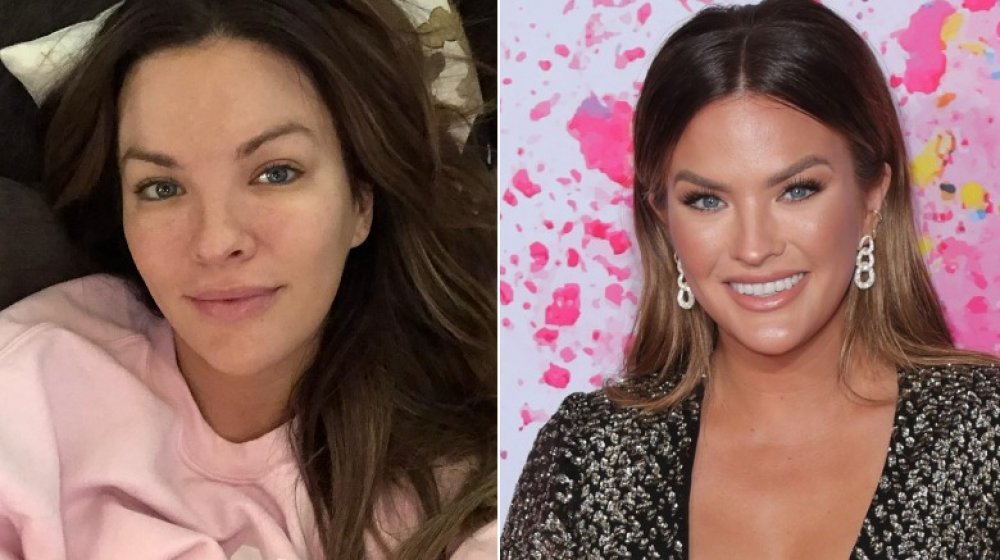 Bachelor contestant Becca Tilley with and without makeup