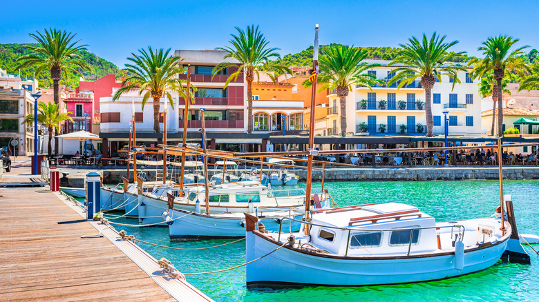 Boats docking in Mallorca, Spain