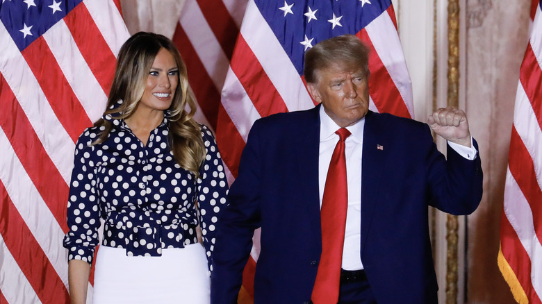 Melania, Donald Trump putting up fist