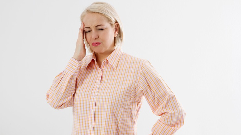 middle-aged woman going through perimenopause