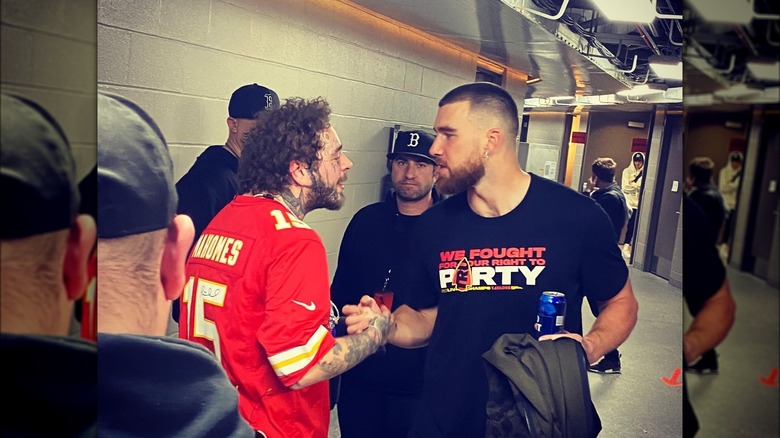 Post Malone and Travis Kelce together