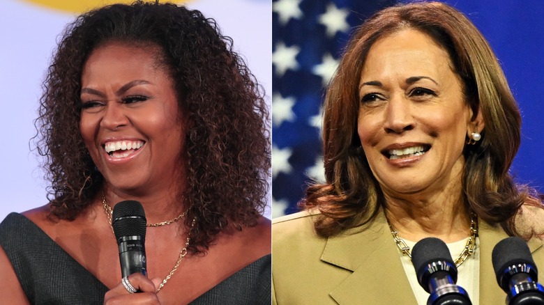 Michelle Obama (L) Kamala Harris (R)