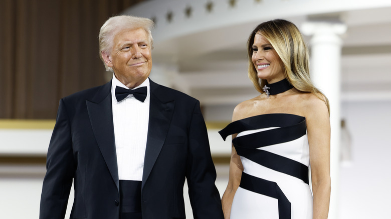 President Donald Trump and first lady Melania Trump during the Commander-in-Chief Ball