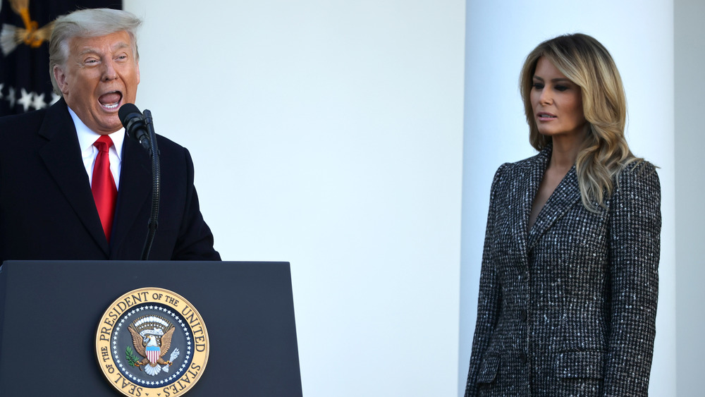 President and Mrs. Trump in the Rose Garden