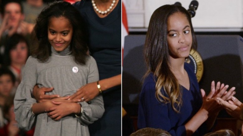 Malia Obama then and now