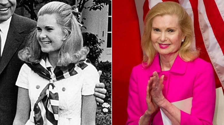 Tricia Nixon Cox then and now