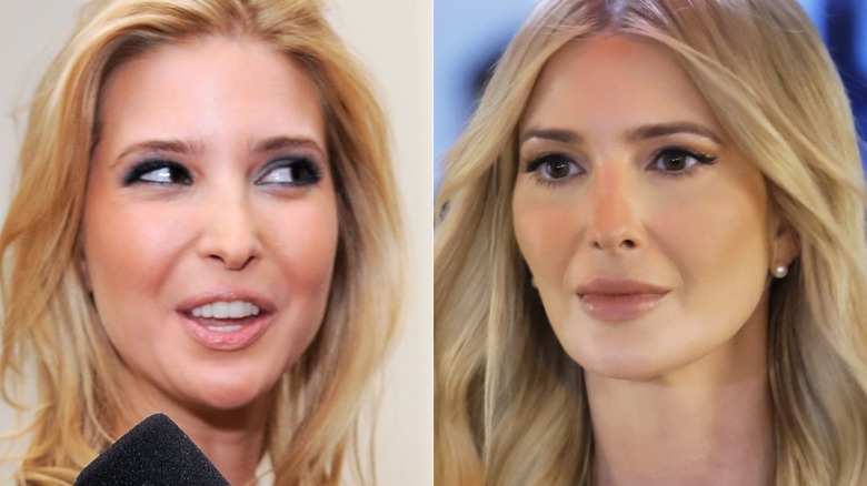 A comparison of Ivanka Trump before and after surgery