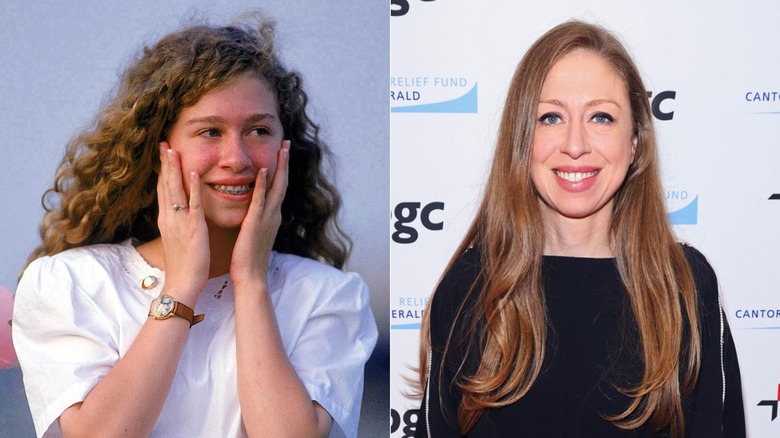 Chelsea Clinton then and now