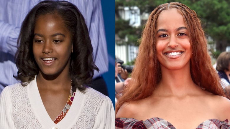 Malia Obama then and now