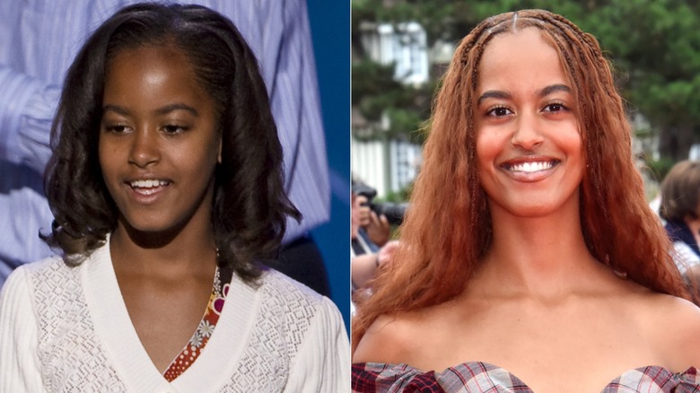 Malia Obama then and now