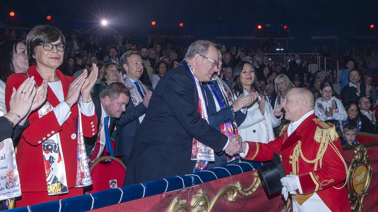 Prince Albert II of Monaco in reception line