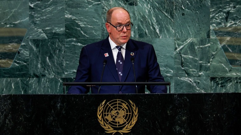 Prince Albert II of Monaco addressing the U.N.