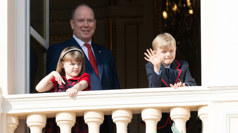 Prince Albert II of Monaco with his children