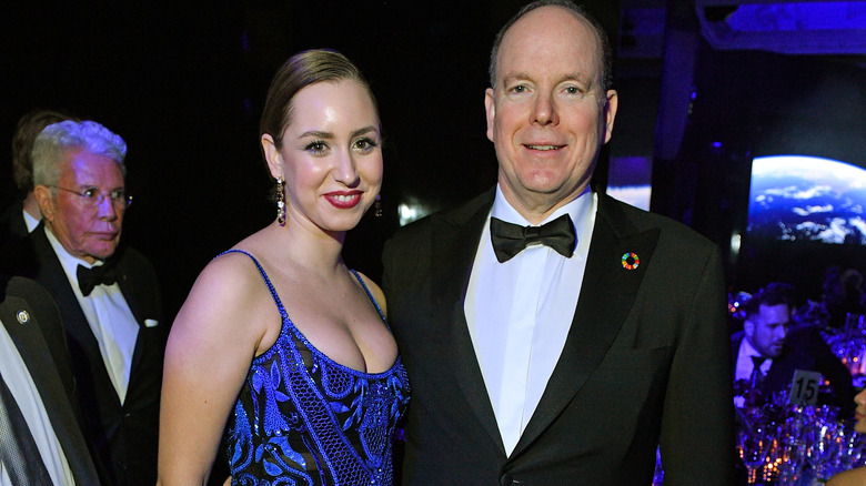 Prince Albert and Jazmin Grace posing at event