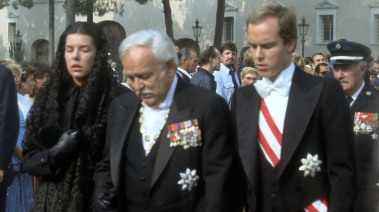 Monégasque royals at Grace Kelly's funeral