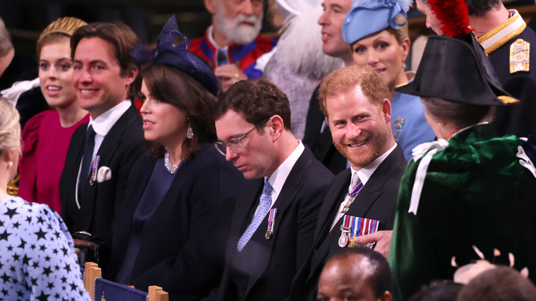 Prince Harry smiling coronation