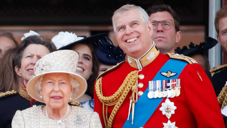 Prince Andrew and Queen Elizabeth 