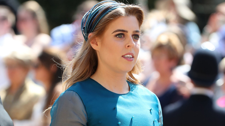 Princess Beatrice in blue in 2018