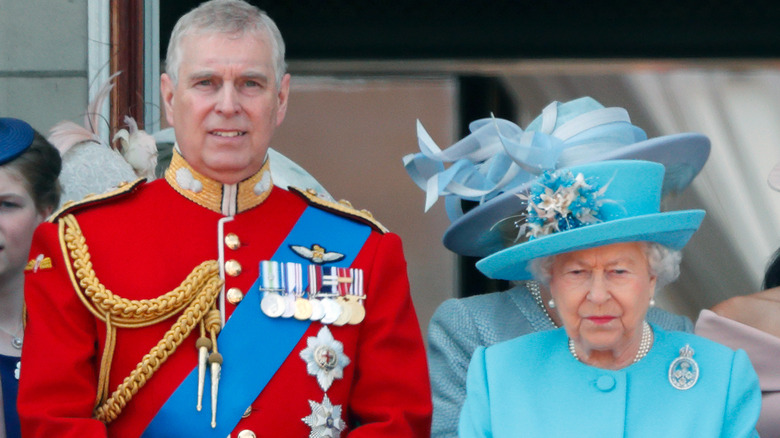 Prince Andrew and Queen Elizabeth Trooping the Colour 2018