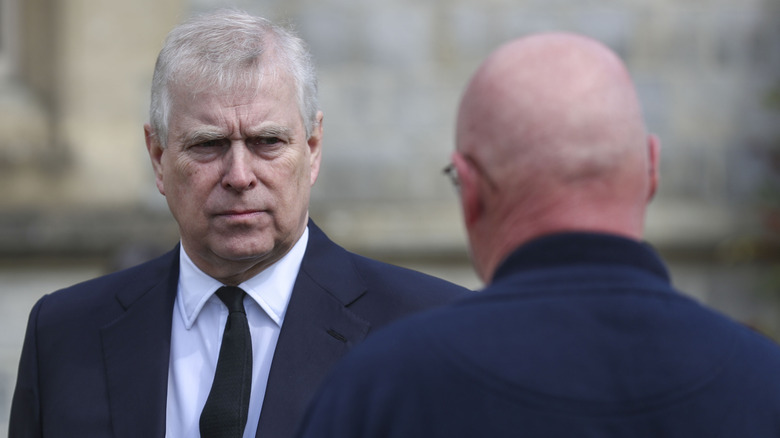 Prince Andrew looks confused