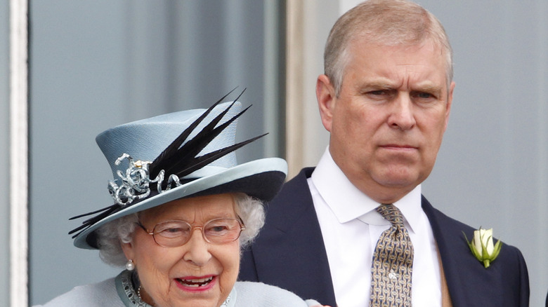 Prince Andrew with his mother, Queen Elizabeth